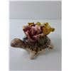 Image 2 : Porcelain Capodimonte Turtle w/Flowers Figurine - Made in Italy - 8 " x 4" x 5"