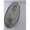 Image 4 : Porcelain Oval Floral Wall Decor - 17" x 8"