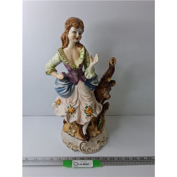 Capodimonte Italian Renaissance Style Lady Figurine - Made in Italy - 17" x 9" x 8"
