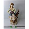 Image 1 : Capodimonte Italian Renaissance Style Lady Figurine - Made in Italy - 17" x 9" x 8"