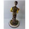 Image 4 : Capodimonte Style Italian Renaissance Young Male Farmer Style Figurine  - 17" x 9" x 8"