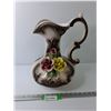 Image 1 : Capodimonte Porcelain Floral Style Vase - Made in Italy - 16" X 12"Diameter