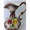 Image 2 : Capodimonte Porcelain Floral Style Vase - Made in Italy - 16" X 12"Diameter