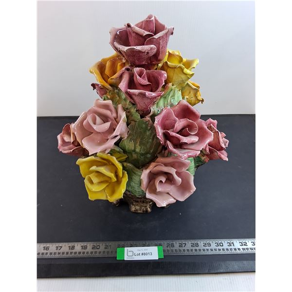 Capodimonte Italian Porcelain Table Ornament - 15" High