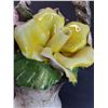 Image 4 : Capodimonte Italian Porcelain "Flower Basket" Table Ornament - 9" High - 1 Chipped Pedal