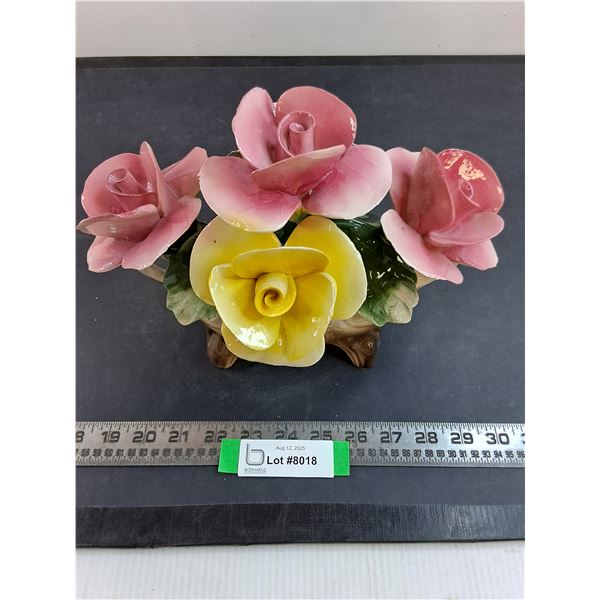 Capodimonte Italian Porcelain "Flower Arrangement" Table Ornament
