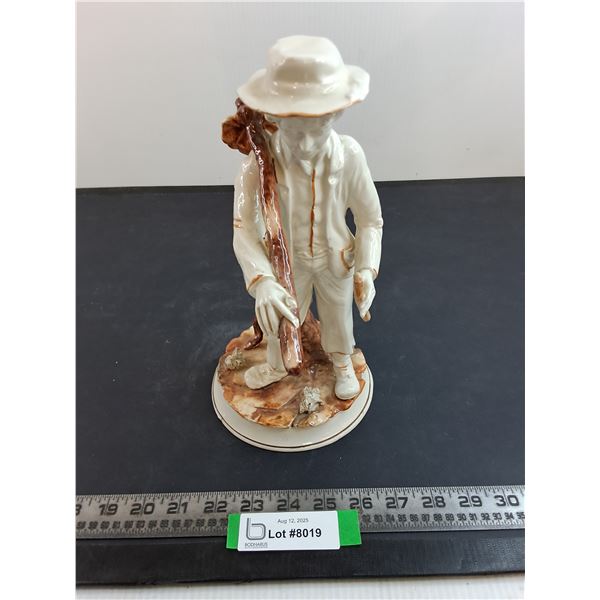 Capodimonte Italian Porcelain "Travelling Boy" Table Ornament - 11" Tall