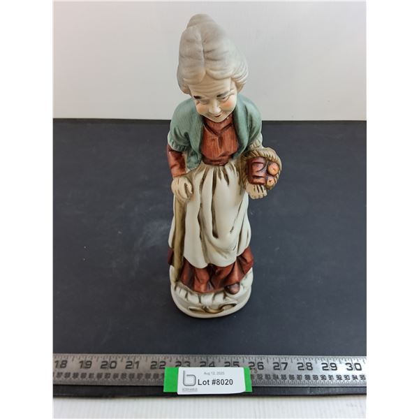 Fine Italian Porcelain "Old Woman" Table Ornament - 12" Tall