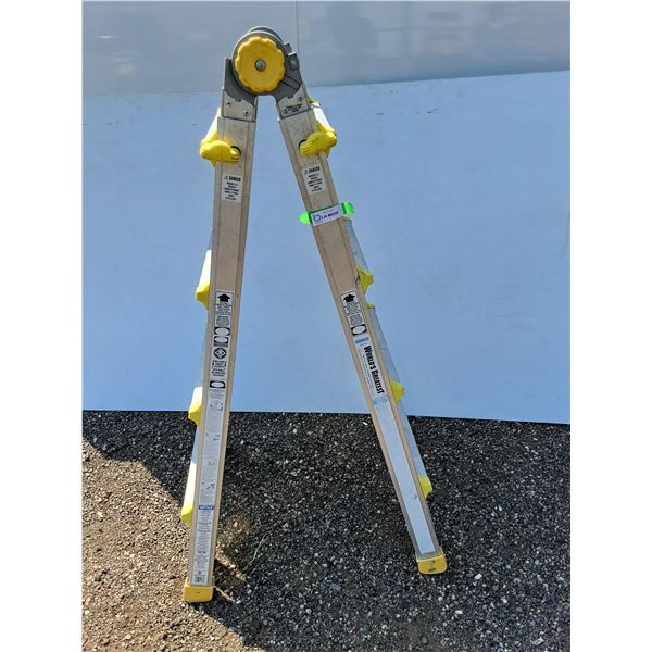 **'World's Greatest' Adjustable Ladder 7-17 Ft Tall x 2 Ft. Wide, Cannot Ship