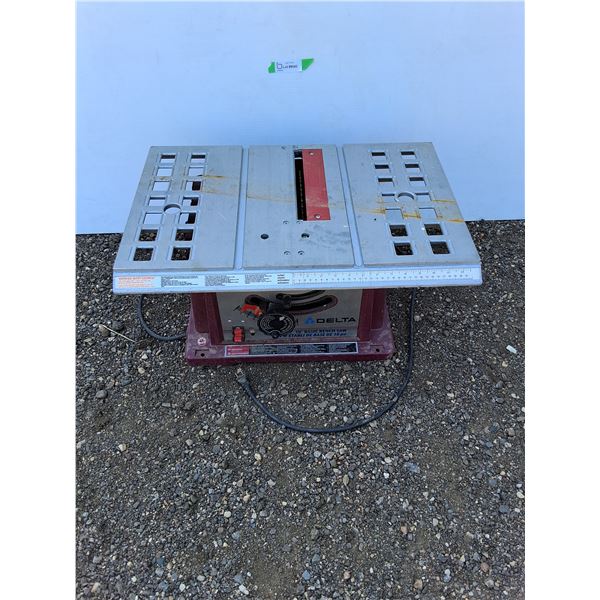 **Delta 10" Basic Bench Saw 26" x 17"- Powers On, Cannot Ship