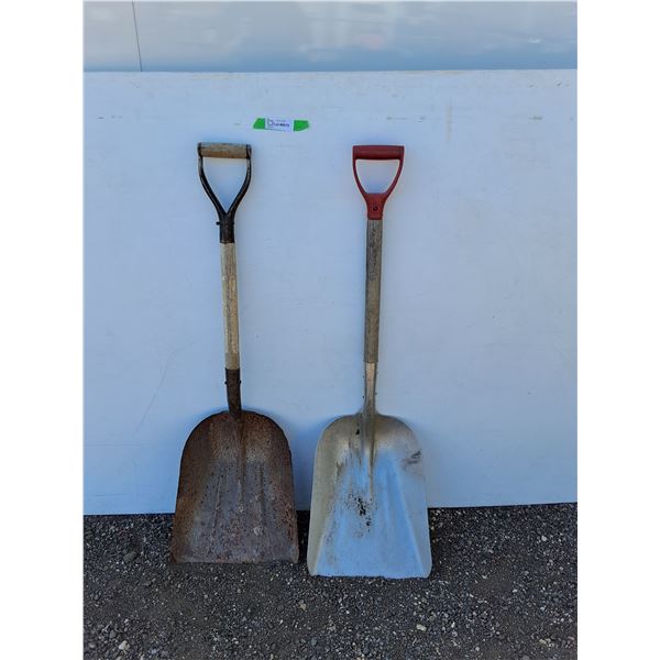 **(2) Metal & Wood Shovels Up to 44.5" Tall, Cannot Ship