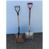 Image 2 : **(2) Metal & Wood Shovels Up to 44.5" Tall, Cannot Ship