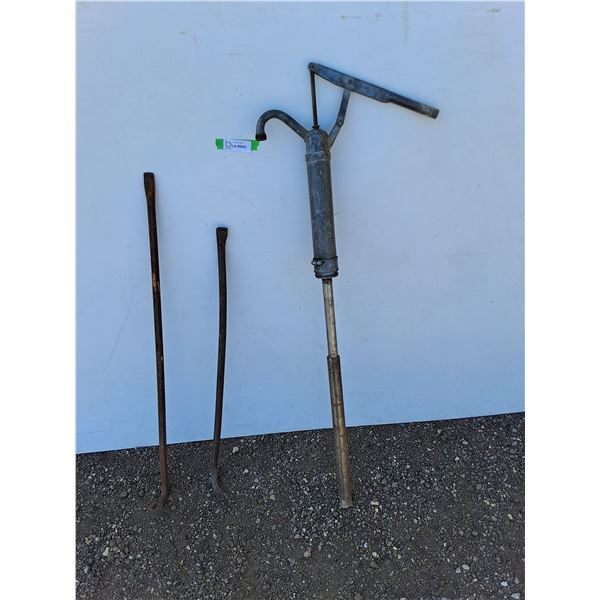 **(2) Pry Bars Up to 36" Long & Lever Barrel Pump 49" Long, Cannot Ship