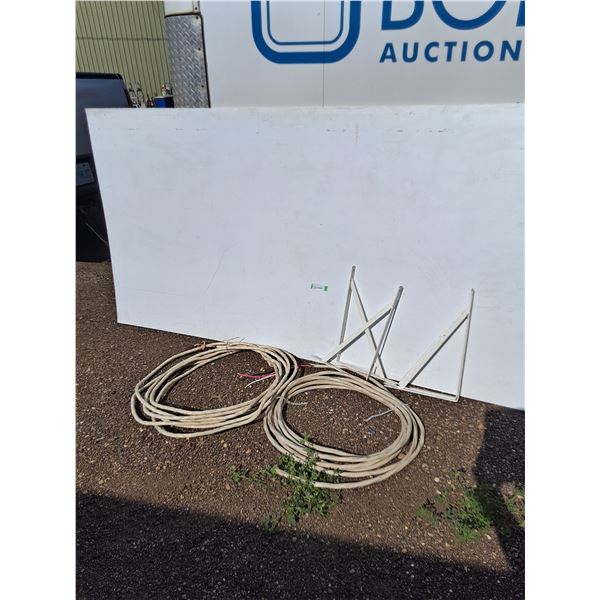 **(2) Coil Of Residential Electric Grade Wire (Approx 66') & (4) Metal  Shelf Brackets  -  PICK UP