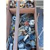 Image 10 : **Wooden Tool Box & Plumbing/Pipe  Hardware- 25.5" x 11" x 15"- CANNOT SHIP