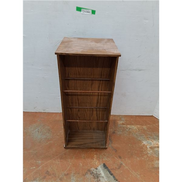 *Rotating Wooden Media Rack 12" x 27" x 12", Cannot Ship