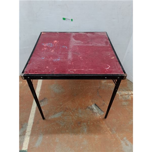 *Metal Card Table 30.5" x 27" x 30.5", Cannot Ship