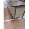 Image 4 : *Metal Desk with (5) Drawers & Wooden Top 54" x 28" x 24", Cannot Ship