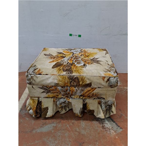 *Vintage Cushioned Foot Stool 24" x 15" x 19", Cannot Ship