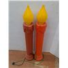 Image 2 : *(2) Plastic Christmas Candle Yard Lights- As Is 38" Tall, Cannot Ship