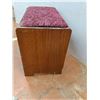 Image 3 : *Wooden Upholstered Footstool 19.5" x 12" x 17", Cannot Ship