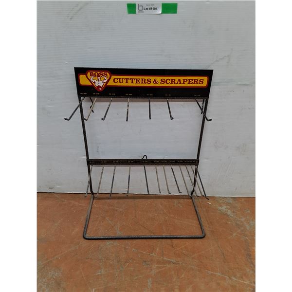 *Boss Cutters & Scrapers Metal Display Shelf 16" x 8.5" x 19.5", Cannot Ship