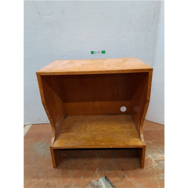 *Wooden Entertainment Stand 24" x 26.5" x 16", Cannot Ship