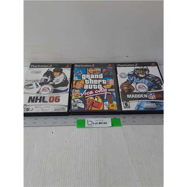(3) Variety Of PS2 Games- Cannot Authenticate