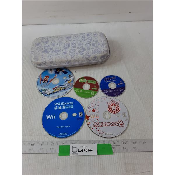 Nintendo Switch Case, (2) Nintendo GameCube Games & (3) Wii Games- Cannot Authenticate