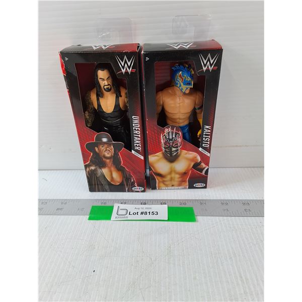 (2) WWE Wrestler Figurines- NIB-Undertaker, Kalisto
