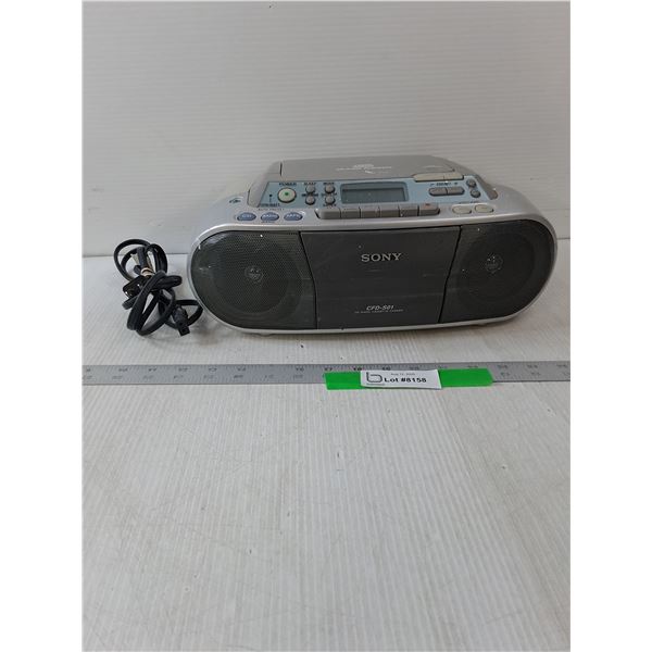 Sony CFD-S01 CD Radio- 14" x 8.5" x 5.5"- As Is