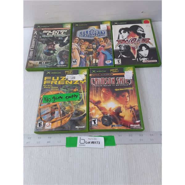 (4) Variety Of Xbox Games & (1) Empty Case