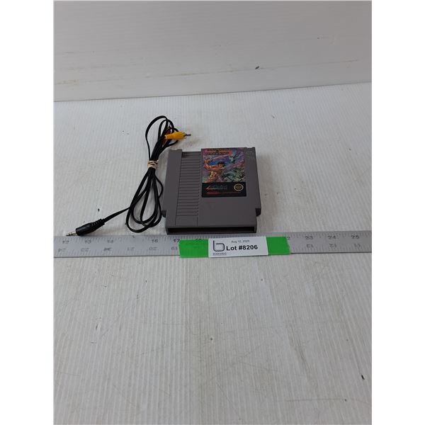Wizards & Warriors Nintendo Entertainment System Game And Miscellaneous Cord