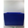 Image 1 : Blue Rubbermaid Plastic Storage Tote- 23.5" x 16" x 14"- Cannot Ship