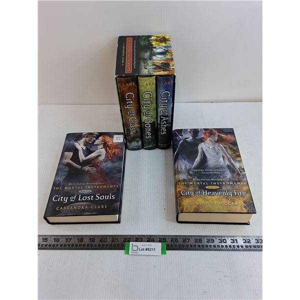 (5) "The Mortal Instruments" Hard Cover Books