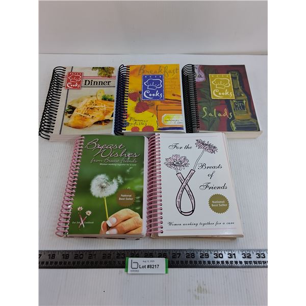 (5) Coiled Cooking/Recipe Books