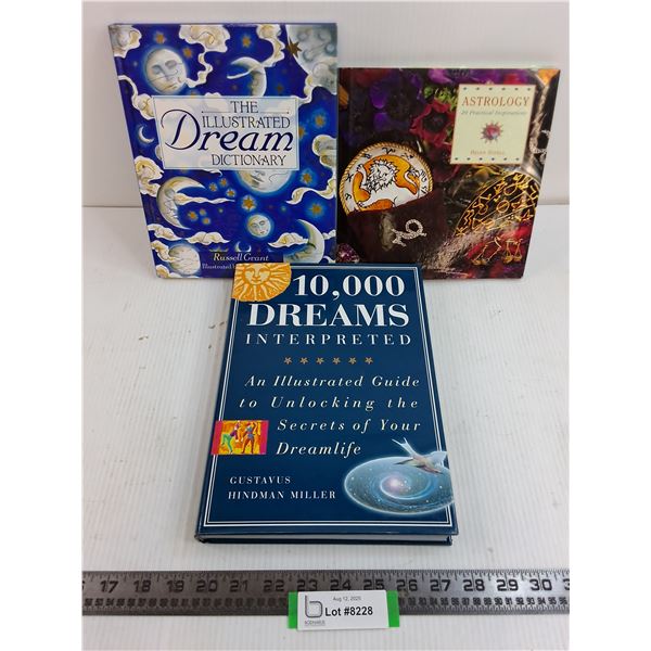 (3) Hard Cover Dreams/Astrology Books