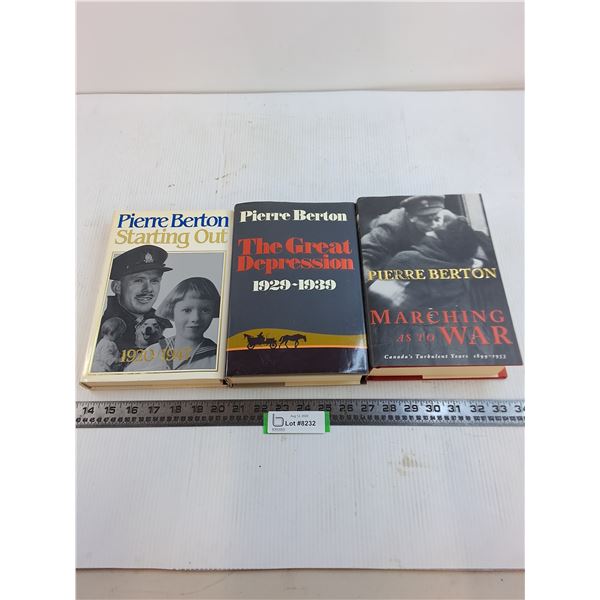 (3) Hard Cover Pierre Burton Modern History Books