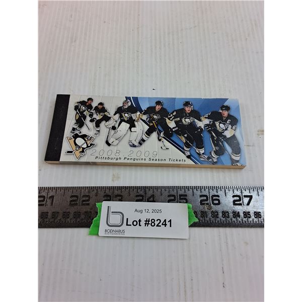 NHL Pittsburgh Penguins 2008-09 Unused Season Ticket Book