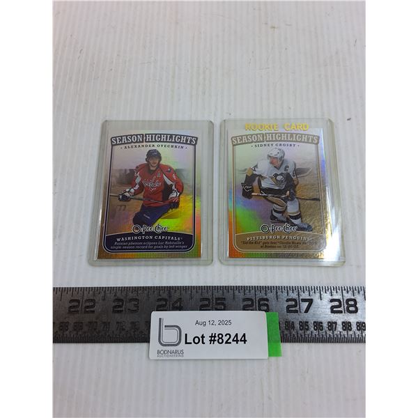(2) O-Pee-Chee "Season Highlights" Collector Cards (Ovechkin & Crosby) - Authenticity Not Guaranteed