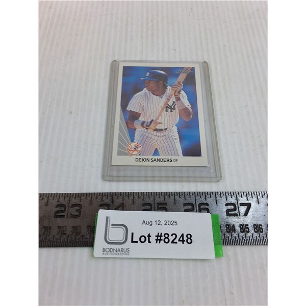 Leaf Deion Sanders MLB Rookie Collector Card - Authenticity Not Guaranteed