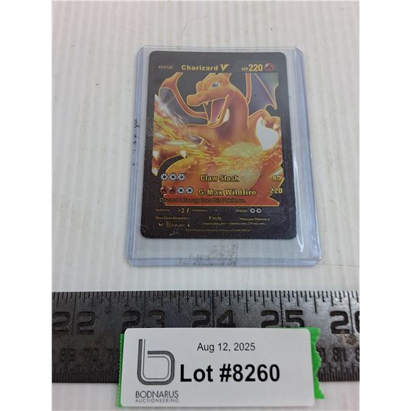 Pokemon "Charizard V" Collector Game Card - Authenticity Not Guaranteed