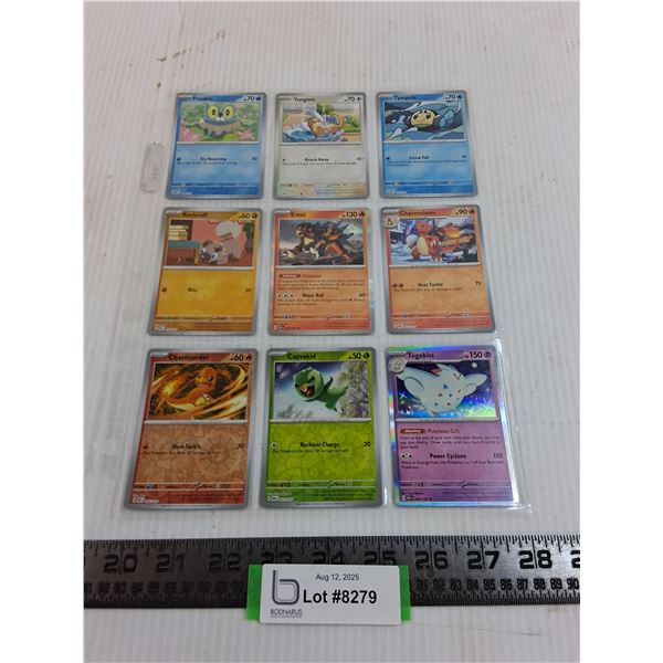 (9) Pokemon Hologram Collector Cards - Authenticity Not Guaranteed