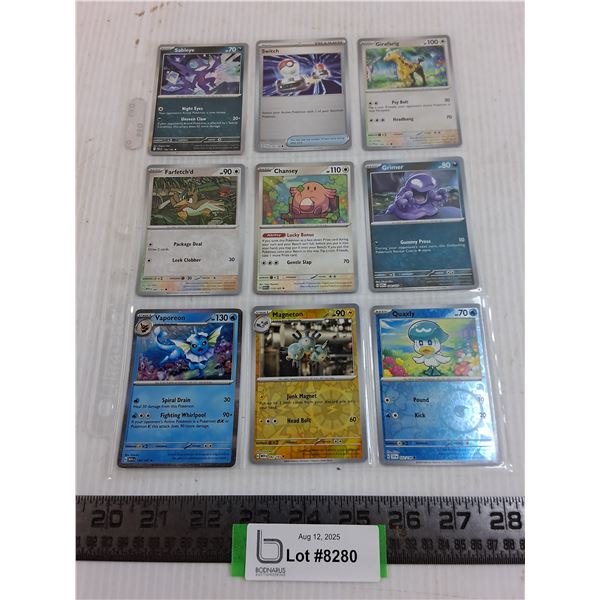 (9) Pokemon Hologram Collector Cards - Authenticity Not Guaranteed