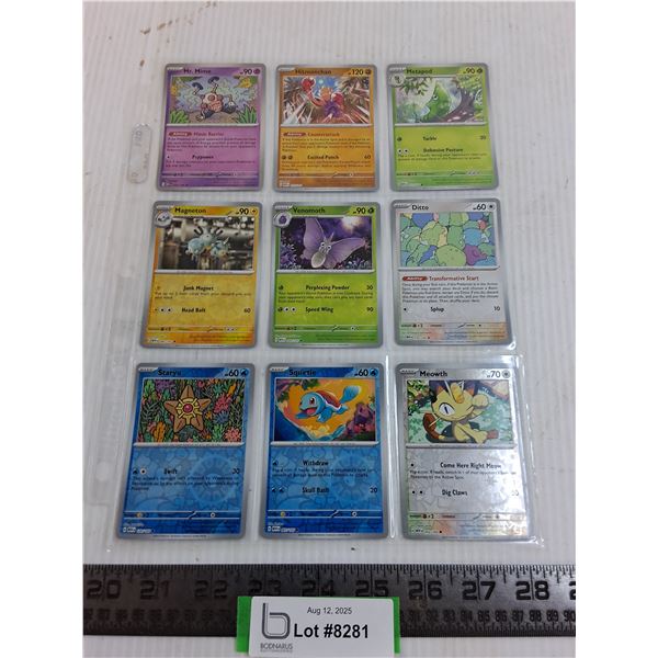(9) Pokemon Hologram Collector Cards - Authenticity Not Guaranteed