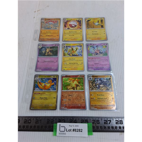 (9) Pokemon Hologram Collector Cards - Authenticity Not Guaranteed