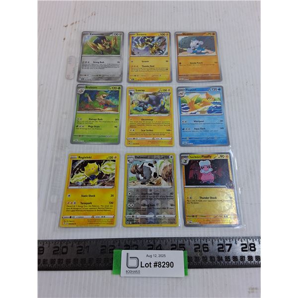 (9) Pokemon Hologram Collector Cards - Authenticity Not Guaranteed