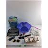 Image 1 : Flameless Candles, Sunglasses, Plastic Bowl, Candle Holder and Bags