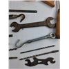 Image 9 : Various Wrenches, Drill Bits, Hand Saw, 12" Saw Blades and Metal File