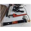 Image 5 : Ratchet Wrench, Pry Bar, Pipe Wrench, Electric Engraver, Safety Glasses and Floor Mat